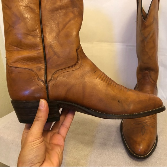 The El Dorado Cowboy Boots Leather Brown 10D amazing shape - Picture 5 of 12